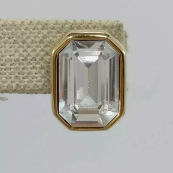 GENUINE SIGNED SWAROVSKY 🦢 PIERCED EARRINGS gold ✨️ - Picture 9 of 9